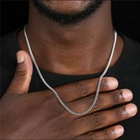 Hip-hop Solid Color Stainless Steel Men's Necklace main image 8