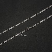 Hip-hop Solid Color Stainless Steel Men's Necklace main image 5