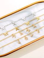 Wholesale Elegant Basic Letter Stainless Steel Plating 18k Gold Plated Necklace main image 1