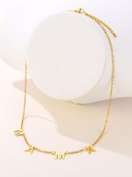 Wholesale Elegant Basic Letter Stainless Steel Plating 18k Gold Plated Necklace sku image 2
