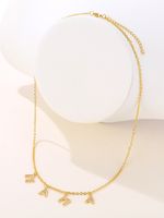Wholesale Elegant Basic Letter Stainless Steel Plating 18k Gold Plated Necklace sku image 3
