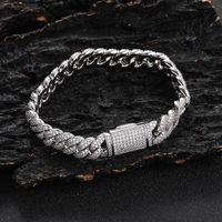 Hip Hop Geométrico Cobre Embutido Circón Hombres Pulsera sku image 6