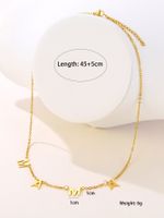 Wholesale Elegant Basic Letter Stainless Steel Plating 18k Gold Plated Necklace main image 5