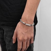 Hip-hop Geometric Stainless Steel Plating Men's Bracelets main image 3