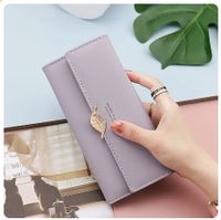 Women's Solid Color Pu Leather Zipper Wallets sku image 32