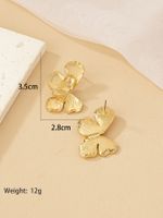 1 Pair Retro Flower Plating Alloy Gold Plated Ear Studs main image 6