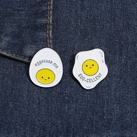 Cartoon Style Cute Letter Poached Egg Alloy Stamping Stoving Varnish Plating Women's Brooches main image 3