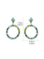 1 Pair Elegant Luxurious Geometric Inlay Alloy Rhinestones Drop Earrings sku image 10