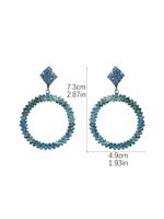 1 Paire Élégant Luxueux Géométrique Incruster Alliage Strass Boucles D'oreilles sku image 11