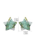1 Par Elegante Lujoso Geométrico Embutido Aleación Diamantes De Imitación Pendientes De Gota sku image 3