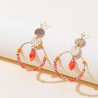 1 Pair Vacation Pastoral Simple Style Round Artificial Crystal Glass Gold Plated Drop Earrings sku image 9