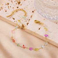 Elegant Classic Style Colorful Stainless Steel Natural Stone Plating 18k Gold Plated Women's Bracelets main image 3
