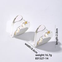 1 Paire Style Simple Géométrique Forme De Cœur Placage Acier Inoxydable 304 Boucles D'Oreilles sku image 12