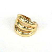 Simple Style Geometric Copper Plating Gold Plated Open Rings sku image 1