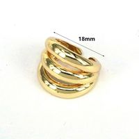 Simple Style Geometric Copper Plating Gold Plated Open Rings main image 6