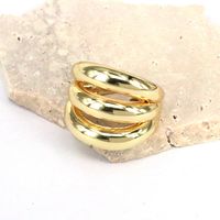 Simple Style Geometric Copper Plating Gold Plated Open Rings main image 4