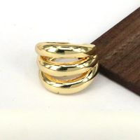 Simple Style Geometric Copper Plating Gold Plated Open Rings main image 5