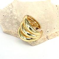 Simple Style Geometric Copper Plating Gold Plated Open Rings main image 3