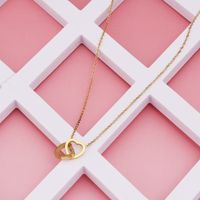 Wholesale Elegant Streetwear Solid Color Stainless Steel Plating 18k Gold Plated Pendant Necklace main image 4