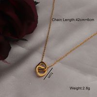 Wholesale Elegant Streetwear Solid Color Stainless Steel Plating 18k Gold Plated Pendant Necklace main image 2