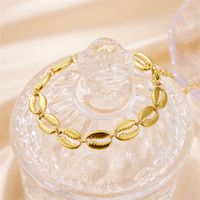 Roman Style Shell Stainless Steel Plating 18k Gold Plated Bracelets main image 5