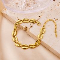 Roman Style Shell Stainless Steel Plating 18k Gold Plated Bracelets main image 1