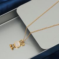 Simple Style Classic Style Color Block Stainless Steel Plating Inlay Opal 18k Gold Plated Pendant Necklace main image 3