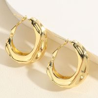 1 Pair Simple Style Solid Color Polishing Plating Copper 14k Gold Plated White Gold Plated Ear Studs main image 7