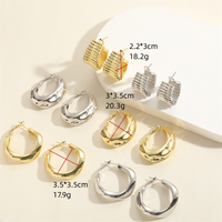 1 Pair Simple Style Solid Color Polishing Plating Copper 14k Gold Plated White Gold Plated Ear Studs main image 9