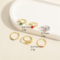 Simple Style Snake Copper Plating Inlay Zircon 14k Gold Plated White Gold Plated Open Rings main image 2