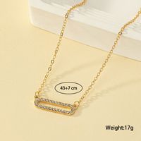 Vintage Style Geometric Solid Color Rhinestone Plating Women's Pendant Necklace main image 6