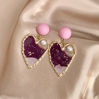 1 Pair Elegant Streetwear Heart Shape Alloy Drop Earrings main image 1