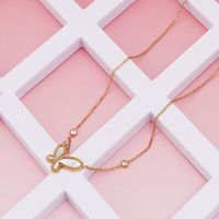 Wholesale Simple Style Streetwear Butterfly Stainless Steel Plating 18k Gold Plated Pendant Necklace main image 9
