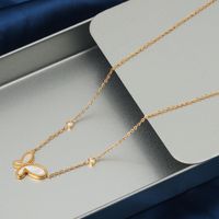 Wholesale Simple Style Streetwear Butterfly Stainless Steel Plating 18k Gold Plated Pendant Necklace main image 7