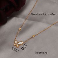 Wholesale Simple Style Streetwear Butterfly Stainless Steel Plating 18k Gold Plated Pendant Necklace main image 6