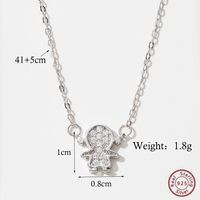 Elegant Heart Shape Lightning Sterling Silver Plating Inlay Zircon 14k Gold Plated White Gold Plated Rhodium Plated Pendant Necklace sku image 3