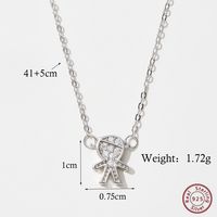 Elegant Heart Shape Lightning Sterling Silver Plating Inlay Zircon 14k Gold Plated White Gold Plated Rhodium Plated Pendant Necklace sku image 2