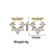 1 Paire Élégant Géométrique Incruster Alliage Strass Artificiels Plaqué Or Boucles D'oreilles sku image 1