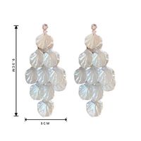 1 Pair Simple Style Flower Patchwork Alloy Drop Earrings main image 7