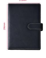 1 Piece Solid Color Learning Pu Leather Preppy Style Notebook sku image 1