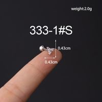 Ear Cartilage Rings & Studs Fashion Geometric Copper Plating Artificial Gemstones sku image 1