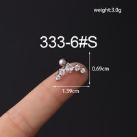 Ear Cartilage Rings & Studs Fashion Geometric Copper Plating Artificial Gemstones sku image 13