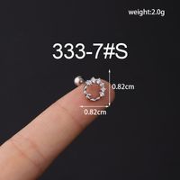 Ear Cartilage Rings & Studs Fashion Geometric Copper Plating Artificial Gemstones sku image 8
