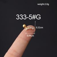 Ear Cartilage Rings & Studs Fashion Geometric Copper Plating Artificial Gemstones sku image 14