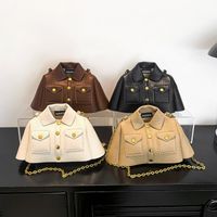 Women's Pu Leather Cartoon Streetwear Sewing Thread Metal Button Square Zipper Crossbody Bag main image 6