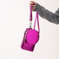 Women's Pu Leather Solid Color Streetwear Sewing Thread Square Zipper Handbag sku image 1