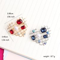 Shiny Heart Shape Alloy Inlay Rhinestones Glass Women's Brooches main image 2