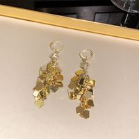 1 Pair Simple Style Commute Solid Color Tassel Alloy Drop Earrings main image 5