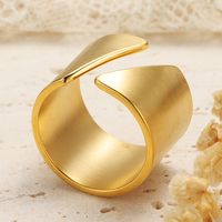 Simple Style Solid Color Stainless Steel Open Rings main image 5