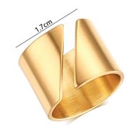 Simple Style Solid Color Stainless Steel Open Rings main image 2